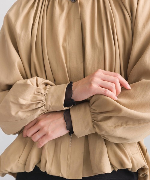 PICCIN(ピッチン)の「裾バルーンシャツジャケット(その他アウター・レディース・キャメル/ブラック/チャコールグレー・M)」の6枚目の写真