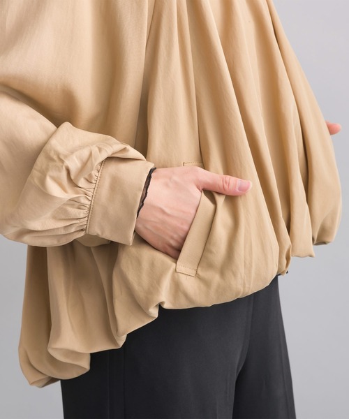 PICCIN(ピッチン)の「裾バルーンシャツジャケット(その他アウター・レディース・キャメル/ブラック/チャコールグレー・M)」の7枚目の写真