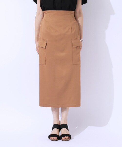 DRESKIP（ドレスキップ）の「◆【洗える/UV】ウエストがキレイに見える カーゴナロースカ―ト（スカート・レディース・ブラック/ライトベージュ/キャメル・03/02/04）」の16枚目の写真