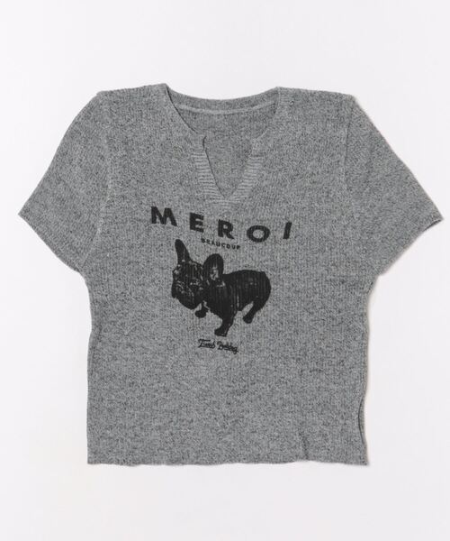 Sibra(シブラ)の「ニットトップス【長袖タイプも展開】(Tシャツ/カットソー・レディース・ブラック/ホワイト/グレー・M)」の12枚目の写真