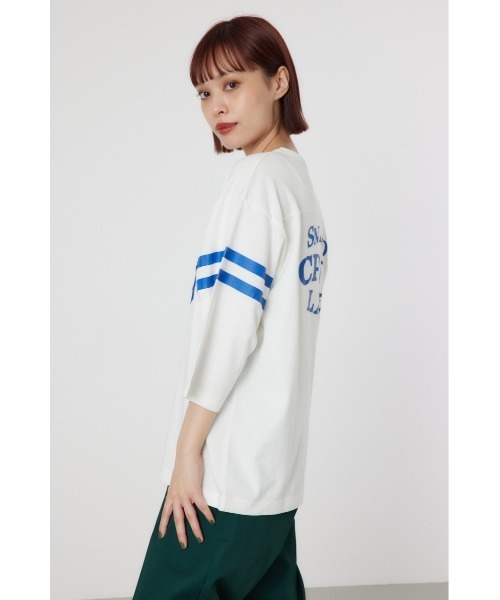 RODEO CROWNS WIDE BOWL(ロデオクラウンズワイドボウル)の「GOOD OLD CLフットボールシャツ(Tシャツ/カットソー・レディース・オフホワイト/イエロー/チャコールグレー/ダークグリーン・FREE)」の17枚目の写真