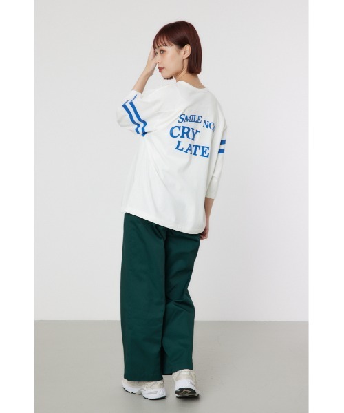 RODEO CROWNS WIDE BOWL(ロデオクラウンズワイドボウル)の「GOOD OLD CLフットボールシャツ(Tシャツ/カットソー・レディース・オフホワイト/イエロー/チャコールグレー/ダークグリーン・FREE)」の20枚目の写真