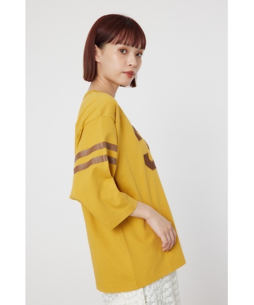 RODEO CROWNS WIDE BOWL(ロデオクラウンズワイドボウル)の「GOOD OLD CLフットボールシャツ(Tシャツ/カットソー・レディース・オフホワイト/イエロー/チャコールグレー/ダークグリーン・FREE)」の5枚目の写真