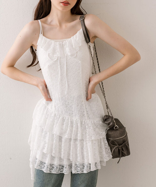 *Alice + Olivia* スリーブリボンミニワンピース Alice + Olivia* スリーブリボンミニワンピース ワンピース