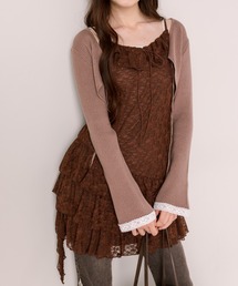 ラッフルリボンミニキャミワンピース