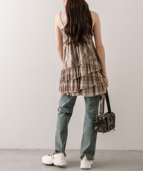 *Alice + Olivia* スリーブリボンミニワンピース ラッフルリボンミニキャミワンピース（ワンピース）｜OLIVE des