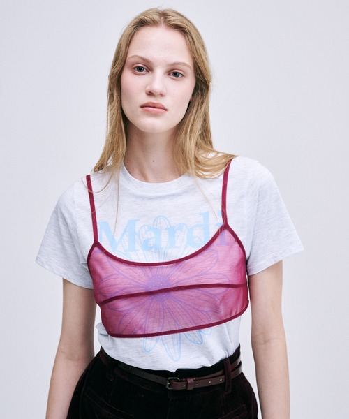 Tシャツ・カットソー Mardi Mercredi SLIM TSHIT SLIM TSHIRT FLOWERMARDI（Tシャツ/カットソー）｜Mardi