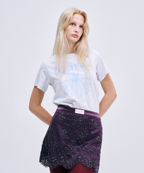 ★MARDI MERCREDI★SLIM TSHIRT FLOWERMARDI★大人気★ SLIM TSHIRT FLOWERMARDI(Tシャツ/カットソー)|Mardi