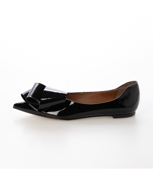 Mode et Jacomo リボンポインテッドトゥローヒールパンプス MODE ET JACOMO リボンポインテッドトゥローヒールパンプス