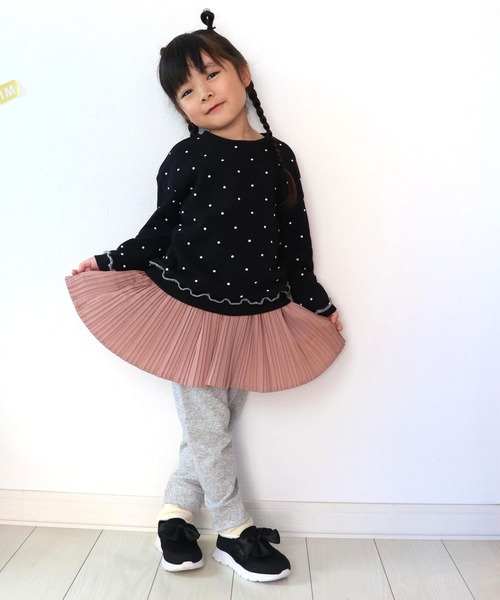SKAPE(エスケープ)の「スソキリカエレギンス(レギンス/スパッツ・キッズ・グレー/ブラック・90cm/120cm/80cm/130cm/100cm/110cm)」の8枚目の写真