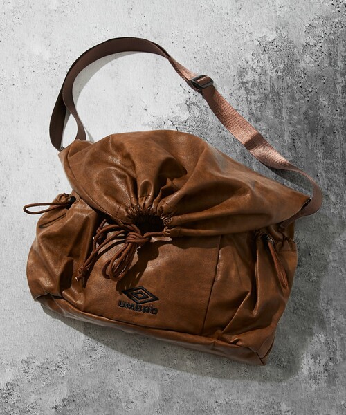 セール】UMBRO/アンブロ SP PU LOGO SHOULDER BAG/別注 刺しゅう
