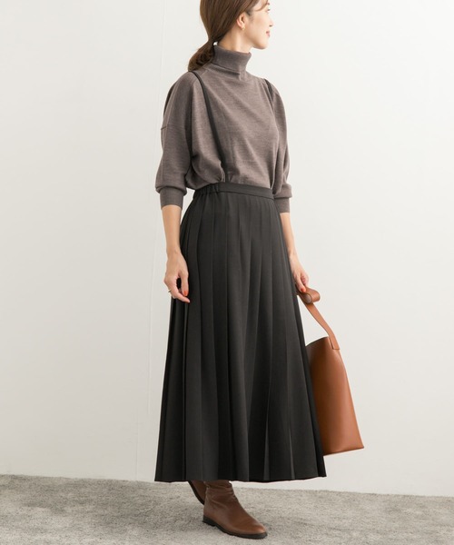 URBAN RESEARCH DOORS 黒プリーツスカート URBAN RESEARCH DOORS スカート ランダムプリーツスカート