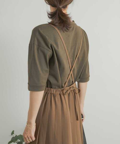 URBAN RESEARCH DOORS（アーバンリサーチドアーズ）の「プリーツサロペットスカート（スカート・レディース・ブラック/キャメル・MEDIUM）」の11枚目の写真