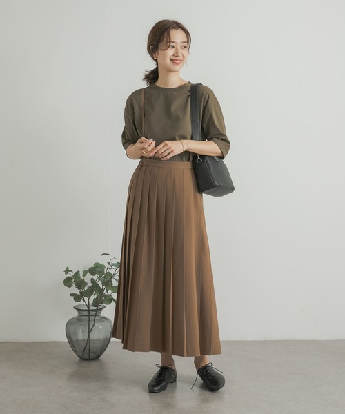 URBAN RESEARCH DOORS（アーバンリサーチドアーズ）の「プリーツサロペットスカート（スカート・レディース・ブラック/キャメル・MEDIUM）」の14枚目の写真