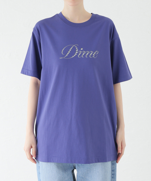 【関税込み】Dime ホワイト Glorious Tシャツ セール】【Dime/ダイム】 ICY CURSIVE T-SHIRT：Tシャツ（T