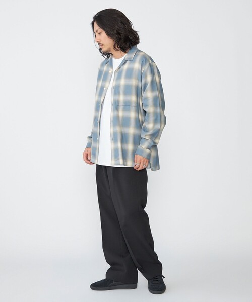 SHIPS（シップス）の「SHIPS: オンブレ チェック オープンカラー シャツ（シャツ/ブラウス・メンズ・ブラウン/ブラック/ライトブルー・SMALL/MEDIUM/LARGE/X-LARGE）」の7枚目の写真