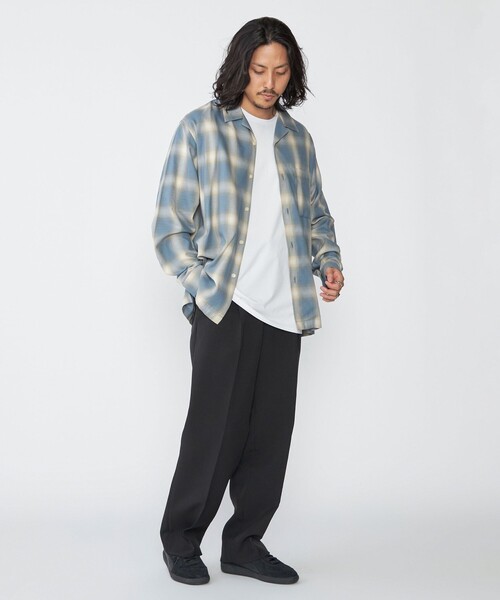 SHIPS（シップス）の「SHIPS: オンブレ チェック オープンカラー シャツ（シャツ/ブラウス・メンズ・ブラウン/ブラック/ライトブルー・SMALL/MEDIUM/LARGE/X-LARGE）」の10枚目の写真