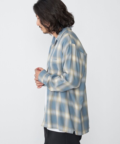 SHIPS（シップス）の「SHIPS: オンブレ チェック オープンカラー シャツ（シャツ/ブラウス・メンズ・ブラウン/ブラック/ライトブルー・SMALL/MEDIUM/LARGE/X-LARGE）」の12枚目の写真