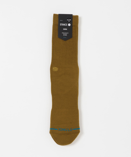 STANCE（スタンス）の「STANCE SOCKS　ICON（ソックス/靴下・メンズ・ホワイト/グリーン/ブラック/ブラウン系その他/グレー/オレンジ系その他・LARGE）」の4枚目の写真