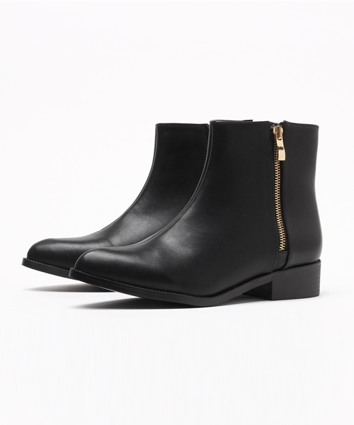 OUTLET（アウトレット）の「【Discoat】サイドジップブーツ（ブーツ・レディース・ブラウン/ブラック・SMALL/MEDIUM/LARGE）」の2枚目の写真