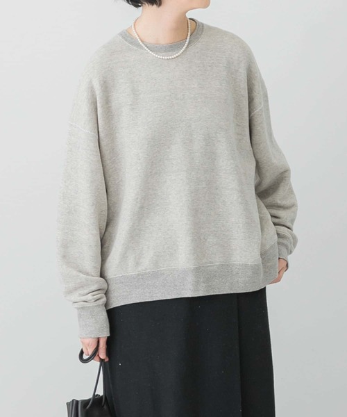 かぐれ（カグレ）の「コットンリヨセルスウェットプルオーバー（スウェット・レディース・オートミール/チャコールグレー/ライトグレー・FREE）」の5枚目の写真