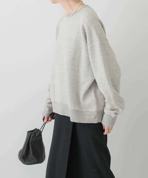 かぐれ（カグレ）の「コットンリヨセルスウェットプルオーバー（スウェット・レディース・オートミール/チャコールグレー/ライトグレー・FREE）」の7枚目の写真