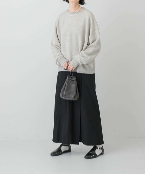 かぐれ（カグレ）の「コットンリヨセルスウェットプルオーバー（スウェット・レディース・オートミール/チャコールグレー/ライトグレー・FREE）」の9枚目の写真