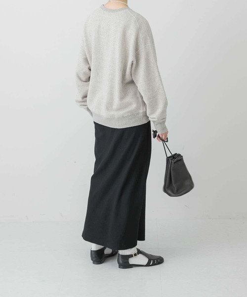 かぐれ（カグレ）の「コットンリヨセルスウェットプルオーバー（スウェット・レディース・オートミール/チャコールグレー/ライトグレー・FREE）」の10枚目の写真