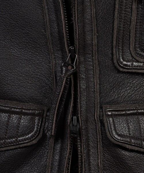 12万円 Edition TOMORROWLAND ライダースジャケット ゴートレザー ライダースジャケット（ライダースジャケット