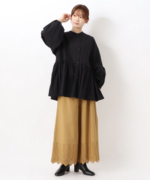 one'sterrace(ワンズテラス)の「切り替えギャザーブラウス(シャツ/ブラウス・レディース・アイボリー系8/ブラック系8/ライトグリーン系・02)」の14枚目の写真