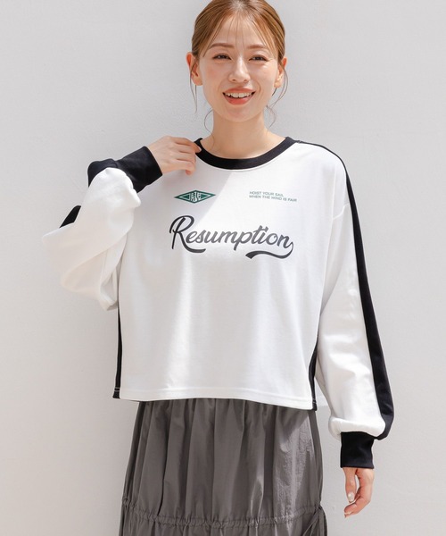 LAKOLE（ラコレ）の「ゲームプリント長袖T / 148442（Tシャツ/カットソー・レディース・ブラック/グレー/オフホワイト・SMALL/MEDIUM）」の8枚目の写真