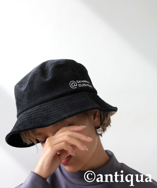 antiqua(アンティカ)の「【STCH】コーデュロイハット(ハット・レディース・ブラック/グレー・L/M)」の3枚目の写真