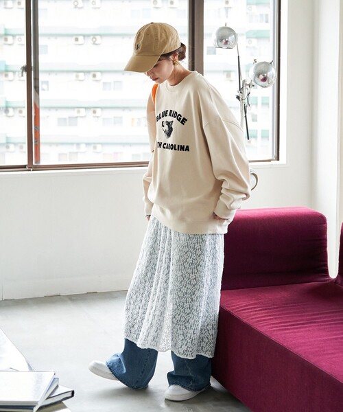 【美品】LOUNGE LIZARD フロッキーロゴプリント スウェット フロントバックTIGERフロッキースウェット | COPINE