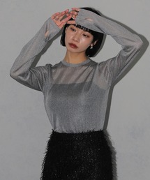 【cheriella】ベーシックラメシアーニット BASIC LAME SHEER KNIT