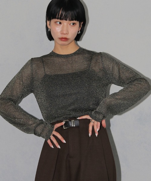 シェリエ sheller ベーシックリブニット シェリエ sheller ベーシックリブニット ブラック