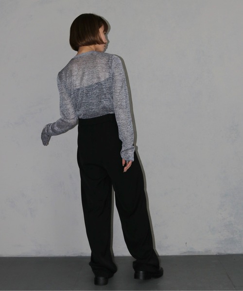 cheriella(シェリエラ)の「【cheriella】ベーシックラメシアーニット BASIC LAME SHEER KNIT(ニット/セーター・レディース・チャコール/グレー/杢グレー/ブラック・M)」の13枚目の写真