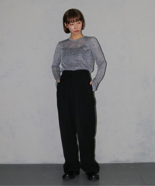 cheriella(シェリエラ)の「【cheriella】ベーシックラメシアーニット BASIC LAME SHEER KNIT(ニット/セーター・レディース・チャコール/グレー/杢グレー/ブラック・M)」の11枚目の写真