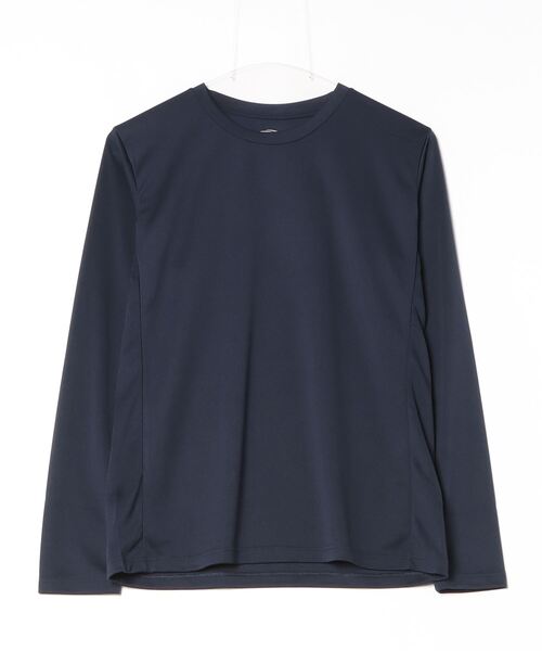 TIGORA(ティゴラ)の「ティゴラ TIGORA iHEATロングTシャツ(Tシャツ/カットソー・レディース・ブラック/ネイビー・S/M/L/XL)」の1枚目の写真