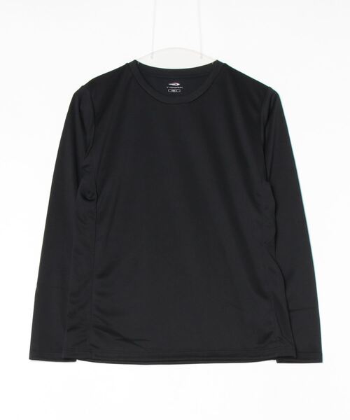 TIGORA(ティゴラ)の「ティゴラ TIGORA iHEATロングTシャツ(Tシャツ/カットソー・レディース・ブラック/ネイビー・S/M/L/XL)」の2枚目の写真