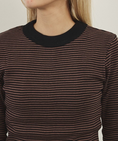 MILLER(ミラー)の「【Miller】パネルロングスリーブロンT(Tシャツ/カットソー・レディース・レッド/ブラウン/ブラック/グリーン・フリー)」の15枚目の写真