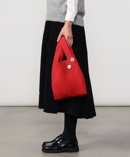 Bshop（ビショップ）の「BRILL | 〈別注〉ニットバッグ WOMEN（ハンドバッグ・レディース・レッド/グレー/イエロー・F）」の3枚目の写真