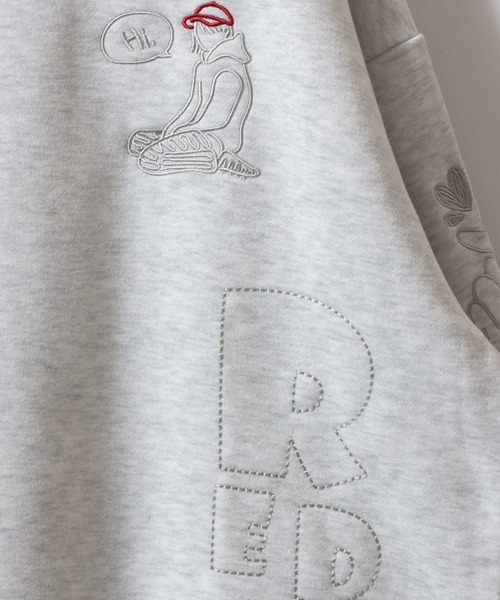 Red Cap Girl(レッドキャプガール)の「Red Cap Girl Sweat Shirt/レッドキャップガール オーバーサイズ 総柄プリント 裏起毛 トレーナー スウェット レディース メンズ(スウェット・メンズ・ダークグレー/アッシュ/ダークグリーン/ホワイト/ネイビー/ブラウン/グレー系その他/ブラック・M/L/LL)」の17枚目の写真