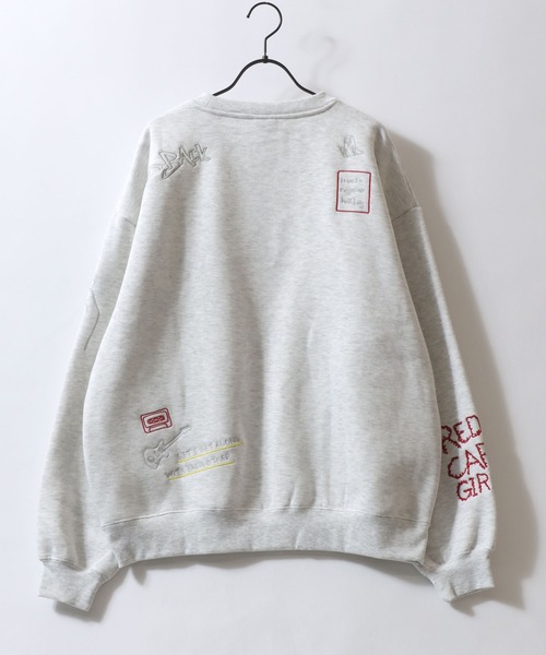 Red Cap Girl(レッドキャプガール)の「Red Cap Girl Sweat Shirt/レッドキャップガール オーバーサイズ 総柄プリント 裏起毛 トレーナー スウェット レディース メンズ(スウェット・メンズ・ダークグレー/アッシュ/ダークグリーン/ホワイト/ネイビー/ブラウン/グレー系その他/ブラック・M/L/LL)」の11枚目の写真