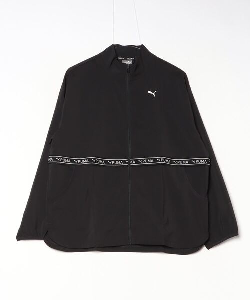 PUMA(プーマ)の「プーマ PUMA WOVEN ELASTIC ジャケット(ナイロンジャケット・レディース・ホワイト/ブラック・L/XL/S/M)」の2枚目の写真