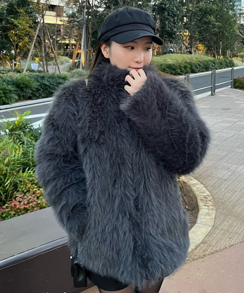 セール】ボリュームフェイクファーコート（その他アウター）｜おしゃれ