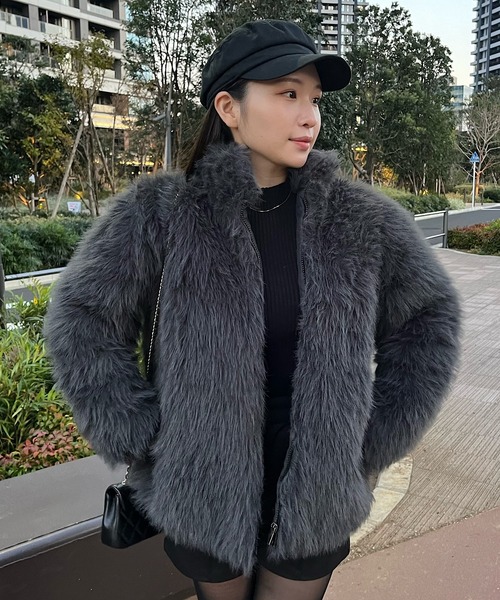 セール】ボリュームフェイクファーコート（その他アウター）｜おしゃれ