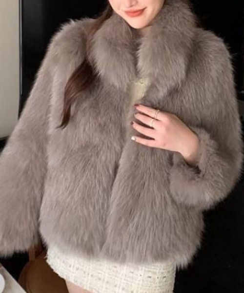 セール】ボリュームフェイクファーコート（その他アウター）｜おしゃれ