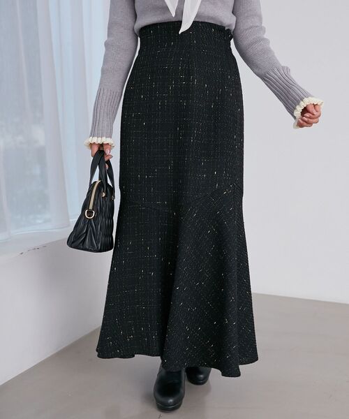 MAJESTIC LEGON（マジェスティックレゴン）の「ツイードマーメイドロングスカート（スカート・レディース・グレー/ブラック/ベージュ/ホワイト系その他2/ブラック系その他・SMALL/MEDIUM/X-SMALL）」の3枚目の写真