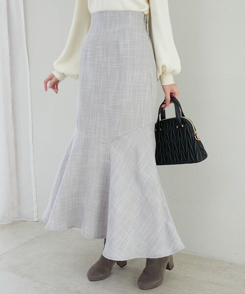 MAJESTIC LEGON（マジェスティックレゴン）の「ツイードマーメイドロングスカート（スカート・レディース・グレー/ブラック/ベージュ/ホワイト系その他2/ブラック系その他・SMALL/MEDIUM/X-SMALL）」の4枚目の写真