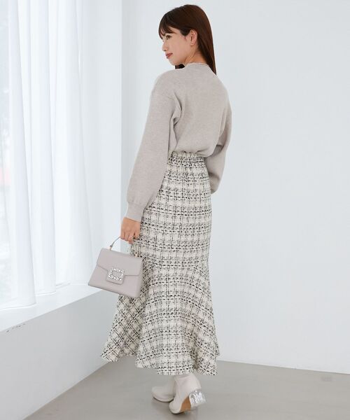 MAJESTIC LEGON（マジェスティックレゴン）の「ツイードマーメイドロングスカート（スカート・レディース・グレー/ブラック/ベージュ/ホワイト系その他2/ブラック系その他・SMALL/MEDIUM/X-SMALL）」の6枚目の写真